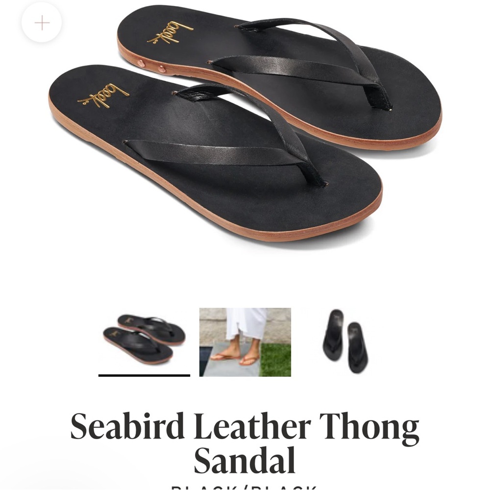beek Black Leather Sandals - “Seabird” - Size 9